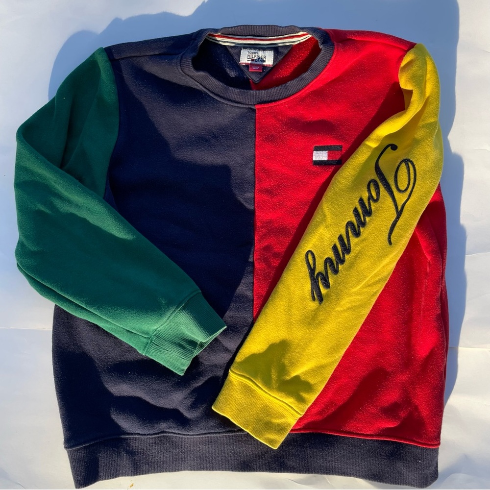Tommy Hilfiger color block crewneck kids